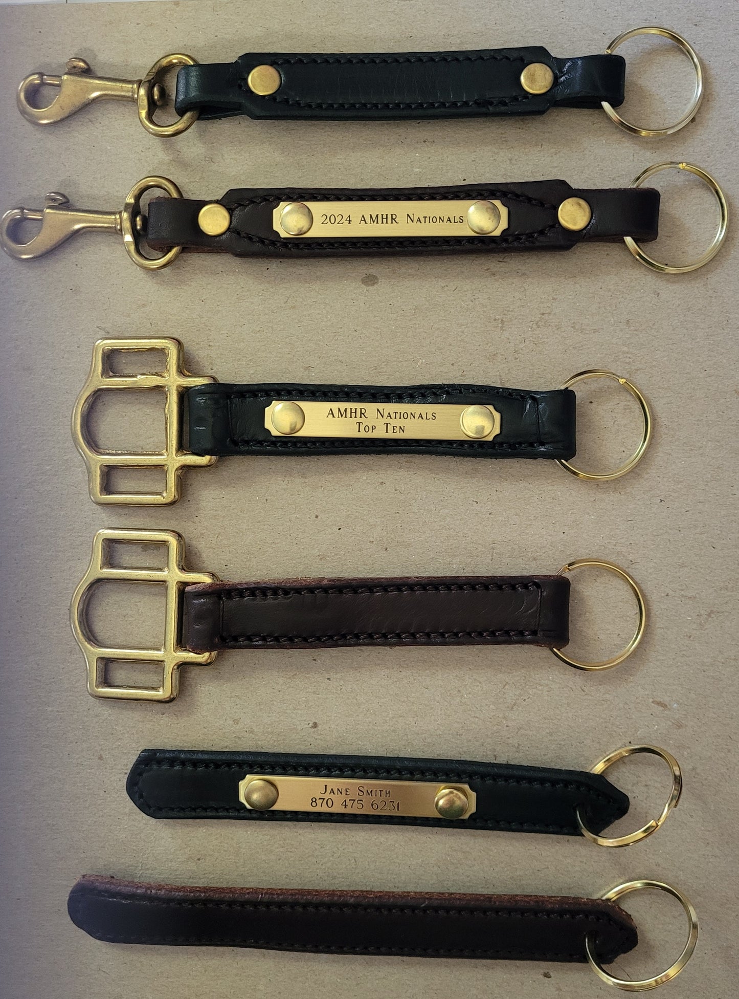 Personalized Leather Key Fobs