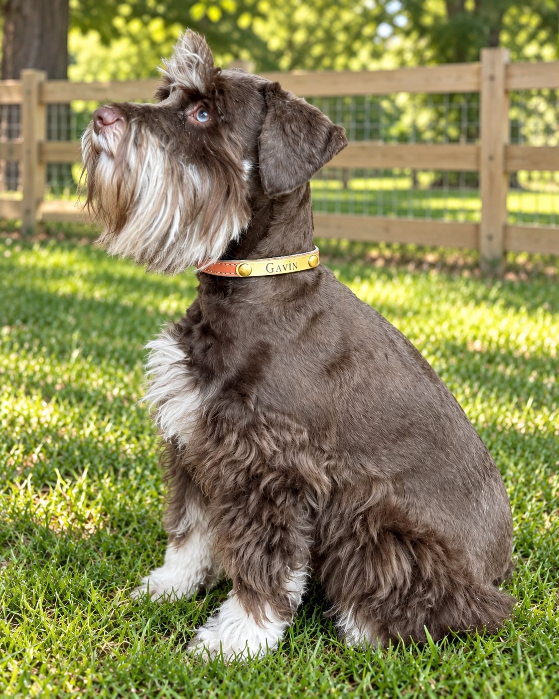 Flat 3/8" Leather Dog Collar