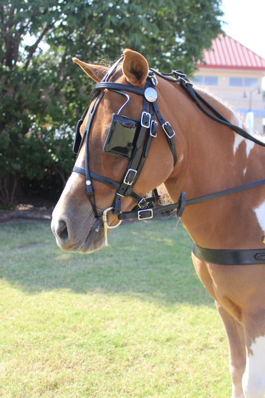 Leather Pleasure Driving Headstall for Minis & Ponies by Mose Miller
