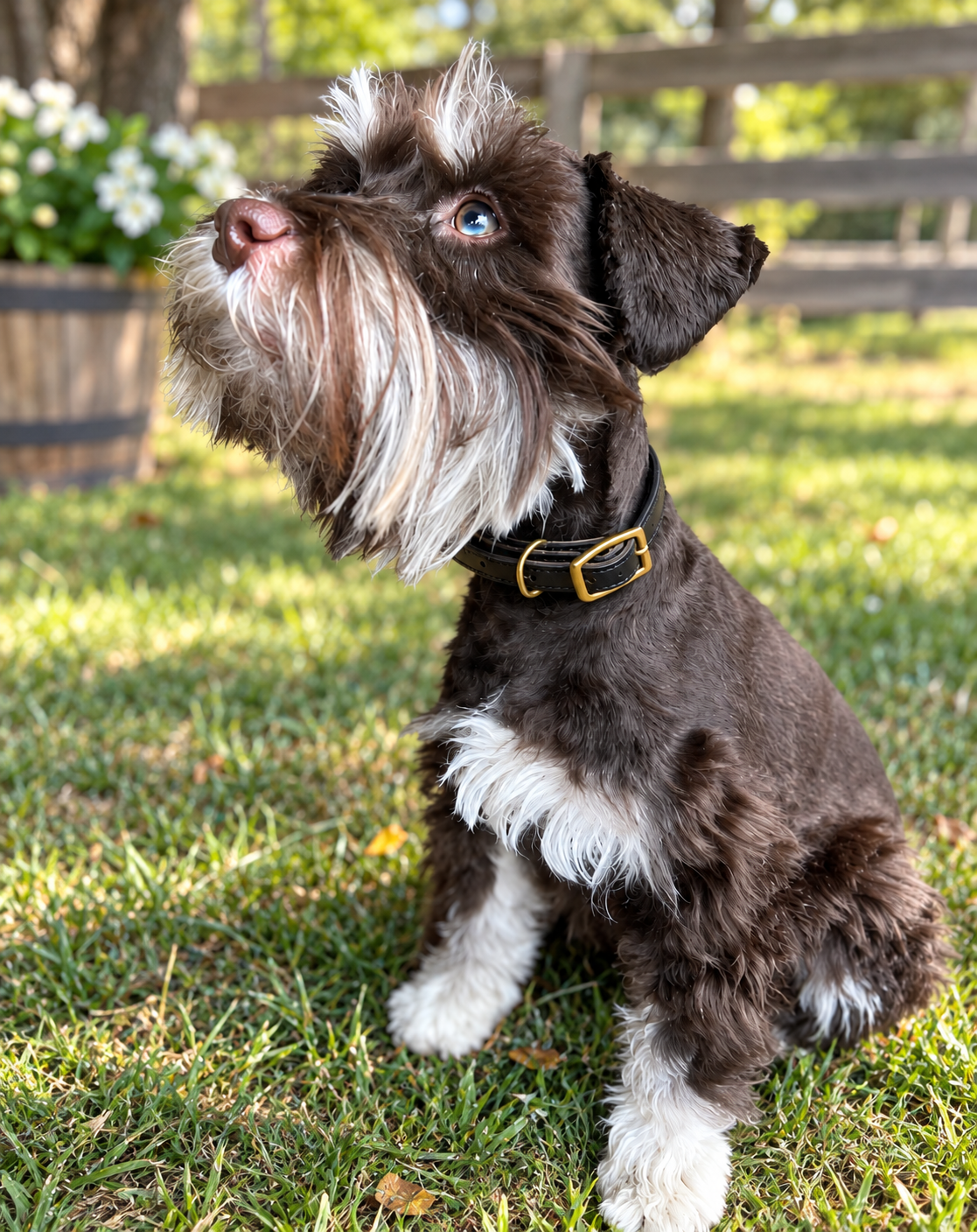 Flat 3/8" Leather Dog Collar