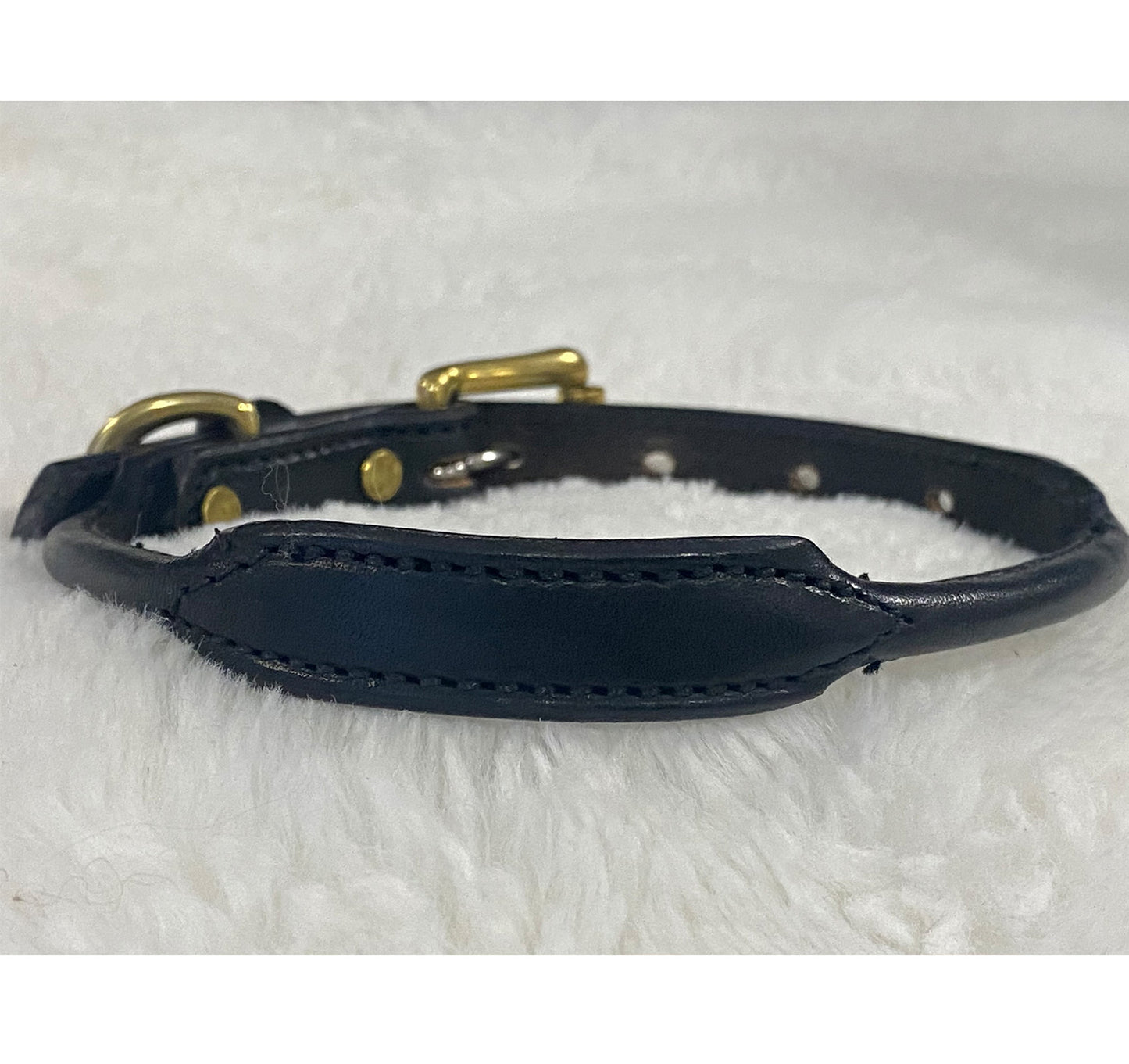 Off Size Rolled Leather Dog Collar