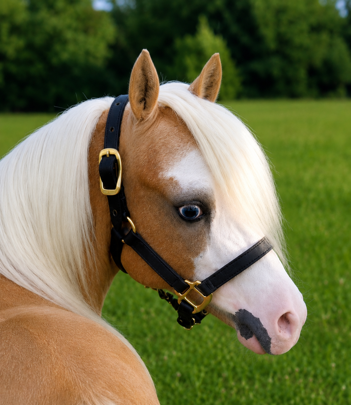 Miniature Horse & Small Pony Quarter Style Leather Halter