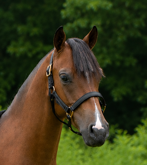 Miniature Horse & Small Pony Quarter Style Leather Halter