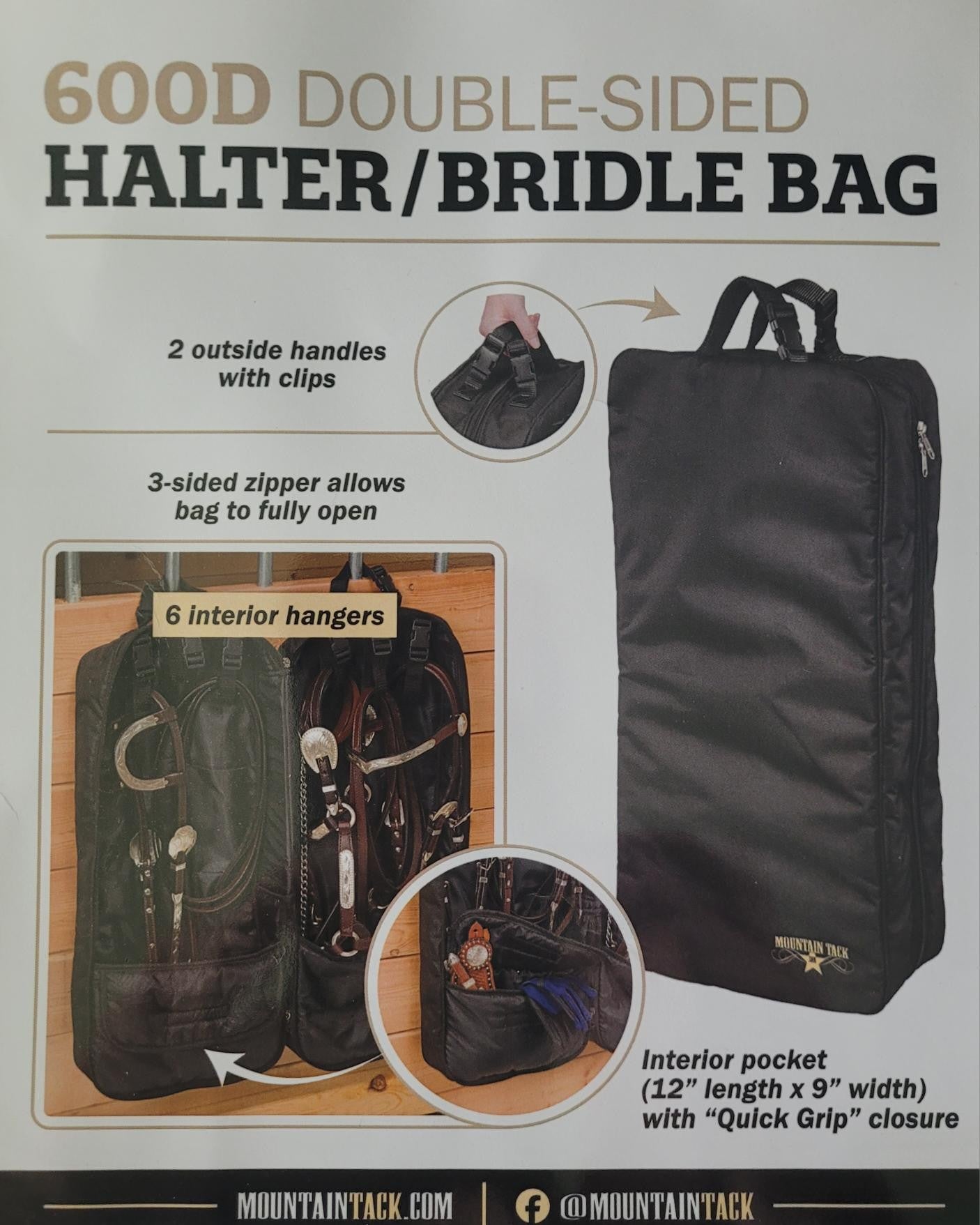 Double-Sided Halter/Bridle Bag for Horses, Ponies and Miniatures