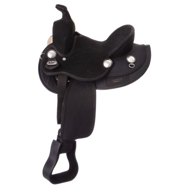 Synthetic Round Skirt Competition Saddle by King Series