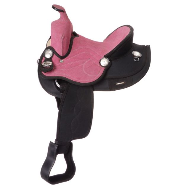 Synthetic Round Skirt Competition Saddle by King Series
