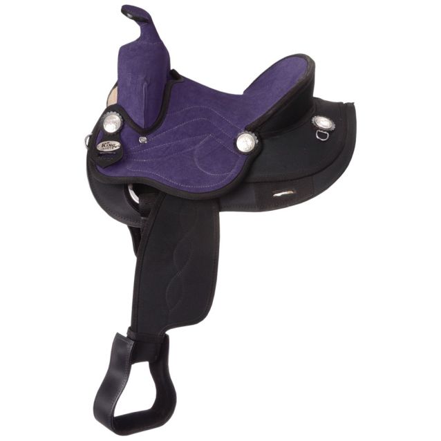 Synthetic Round Skirt Competition Saddle by King Series