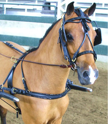 Leather Pony Show Harness with Dual Headstalls by Mose Miller