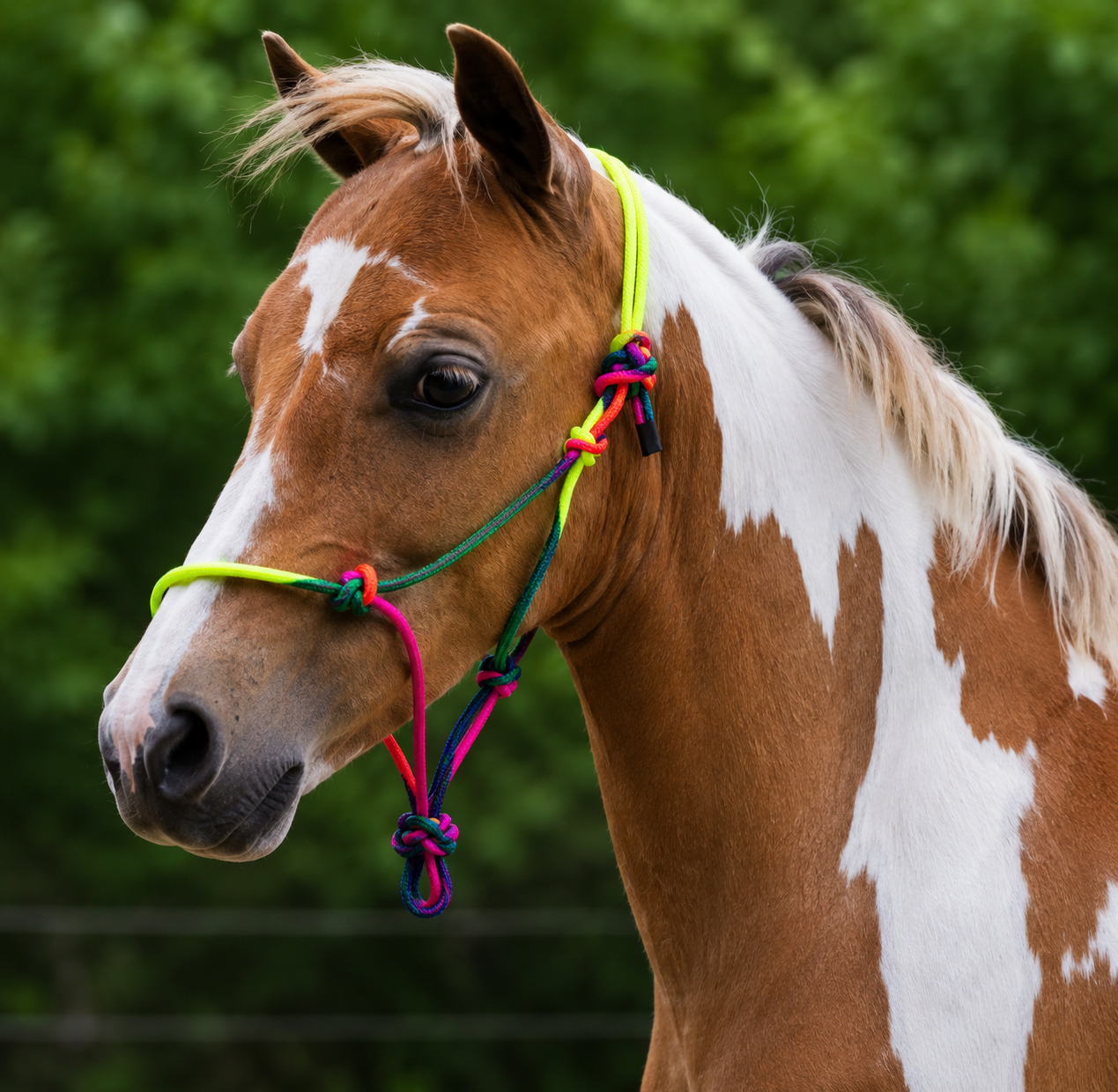 Miniature Multi Color Rope Halter by Tough1