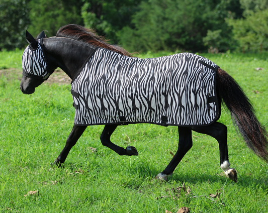 Miniature Horse and Pony Zebra Fly Sheet by Tough1