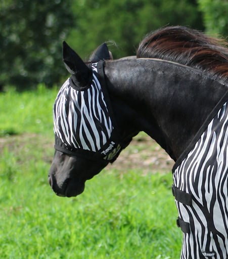 Miniature Horse and Pony Zebra Fly Mask